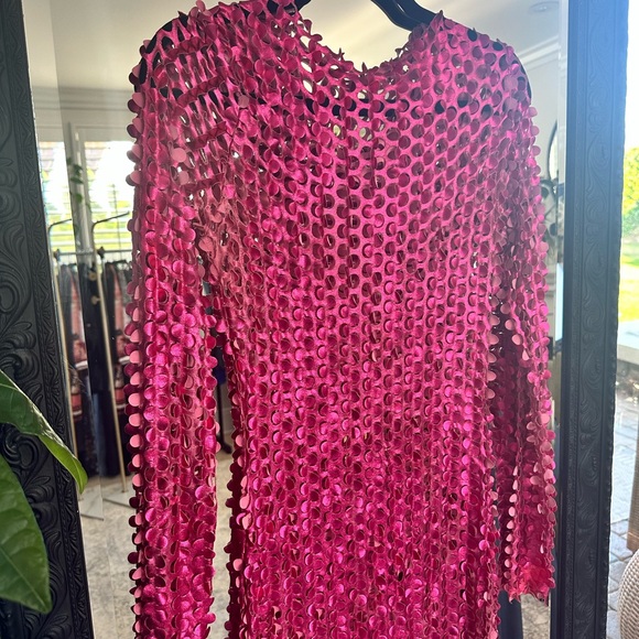 Hana Metallic Pink Maxi Dress size M - Picture 6 of 6